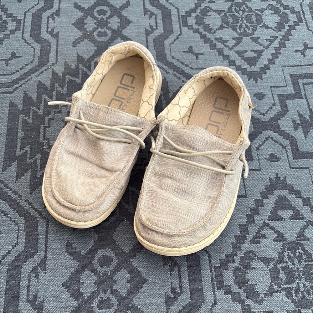 Hey Dude Light Beige Slip-On Loafers